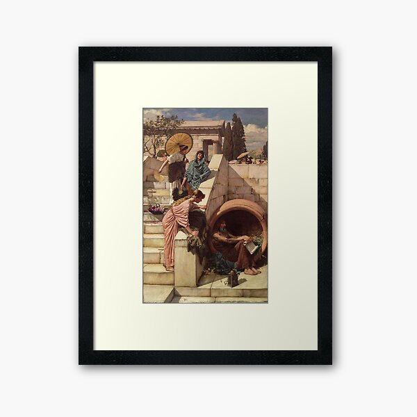 Diogenes - John William Waterhouse Framed Art Print
