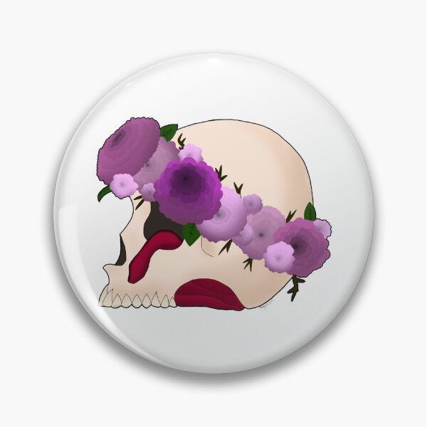 Artikelvorschau, Schlange im Blumenkronenschädel entworfen und verkauft von BlackCatCreates.