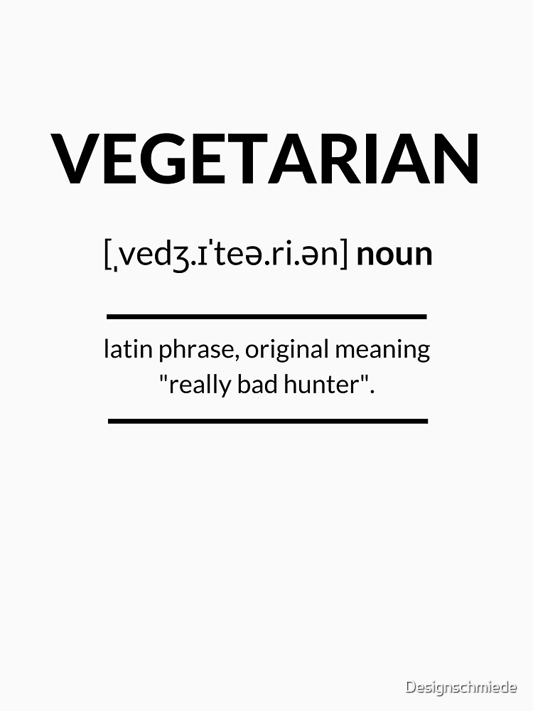 "Vegetarian Definition Dictionary Collection" Tshirt for Sale by