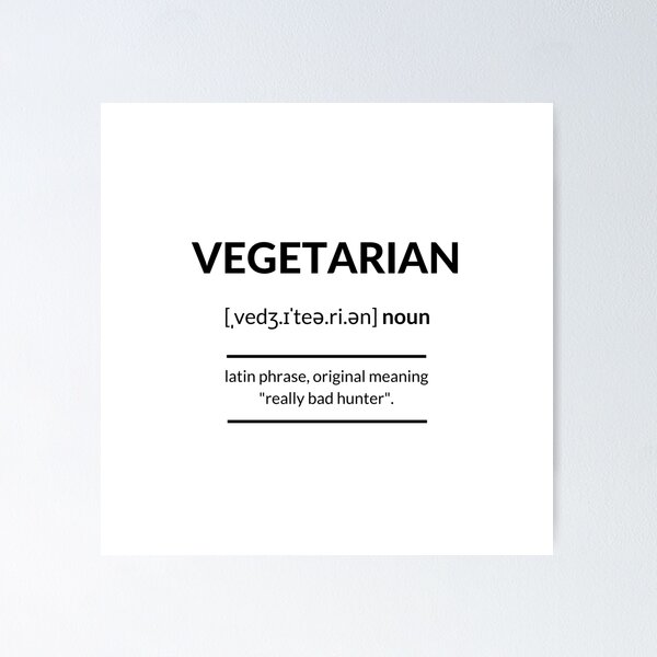 Artikel-Vorschau von Vegetarian (Vegetarier) Definition | Dictionary Collection, designt und verkauft von Designschmiede.