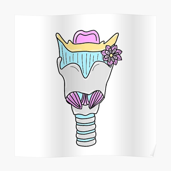 Realistic Larynx With Flower Poster For Sale By Kru22 Redbubble 2927