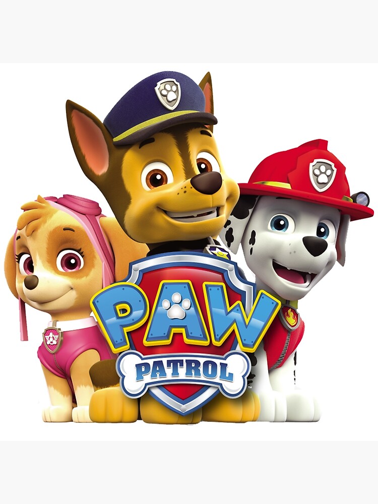 Dele G Udfyld Paw Patrol Chase, Marshall and Skye" Greeting Card by docubazar7 | Redbubble