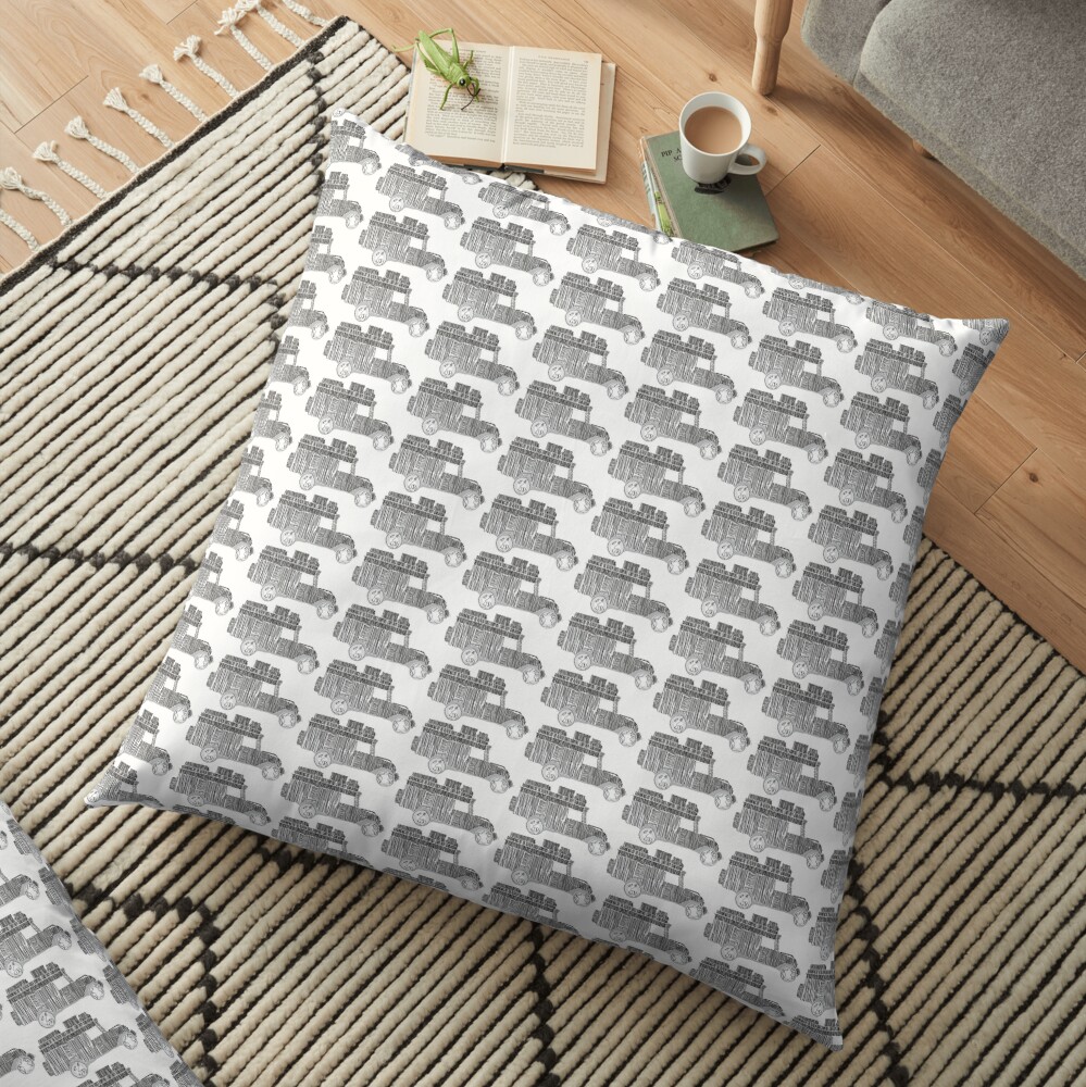 Artsy Sketchy Floor Pillow