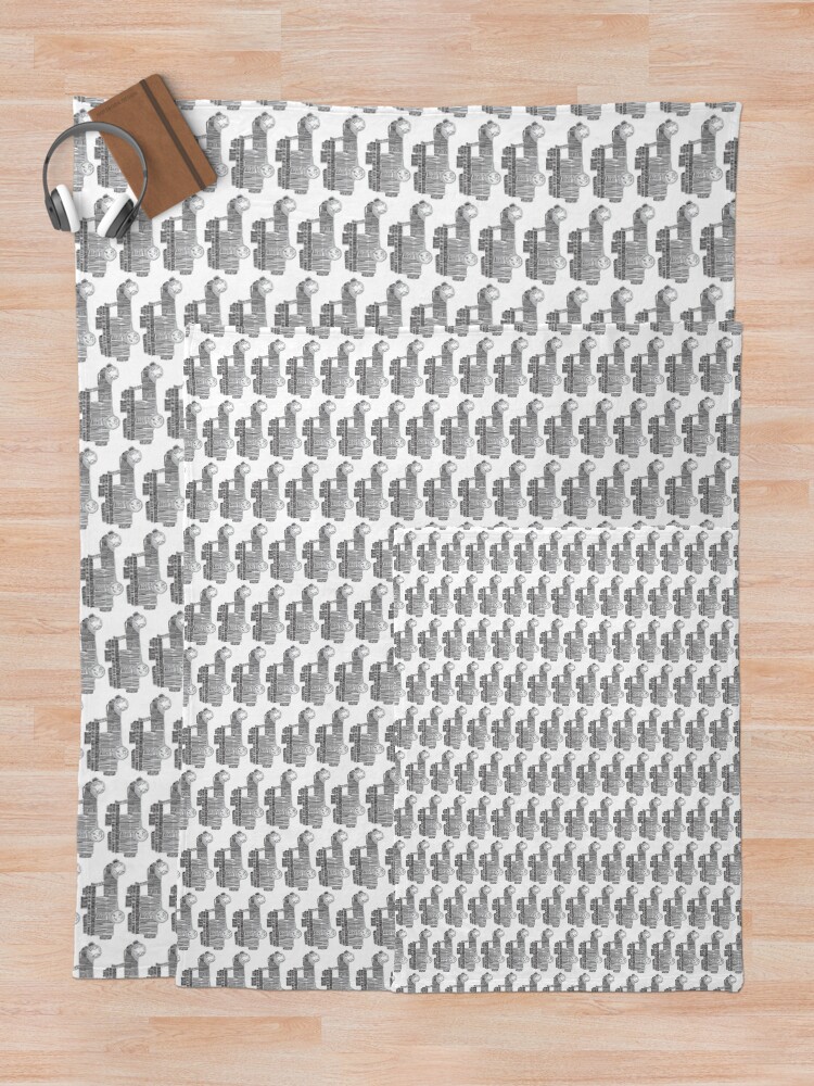 Alternate view of Artsy Sketchy Throw Blanket