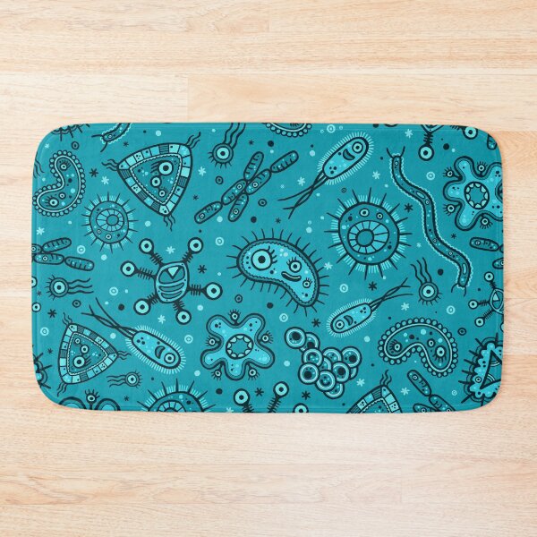Item preview, Cartoon Microbes - Teal designed and sold by chayground.