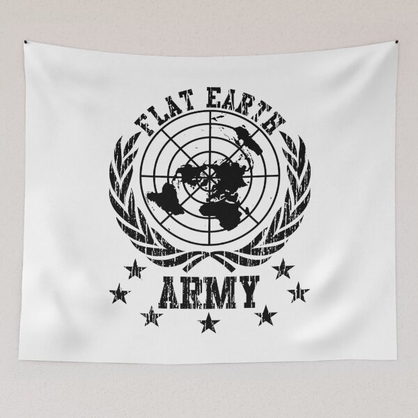 Item preview, Flat Earth Army Black Design designed and sold by VectorDesigner.
