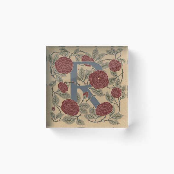 Item preview, Floral Monogram Letter R designed and sold by Maria Chiara Fantini.