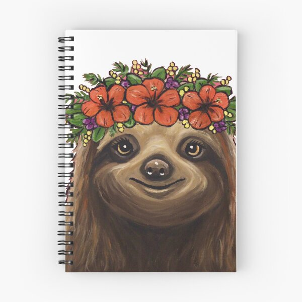 Item preview, Sloth with Flower Crown Art designed and sold by leekellerart.