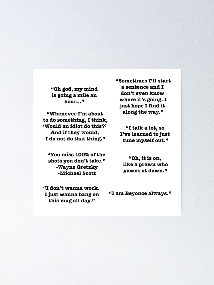 "The office quotes sticker pack " Poster by ehald6 Redbubble