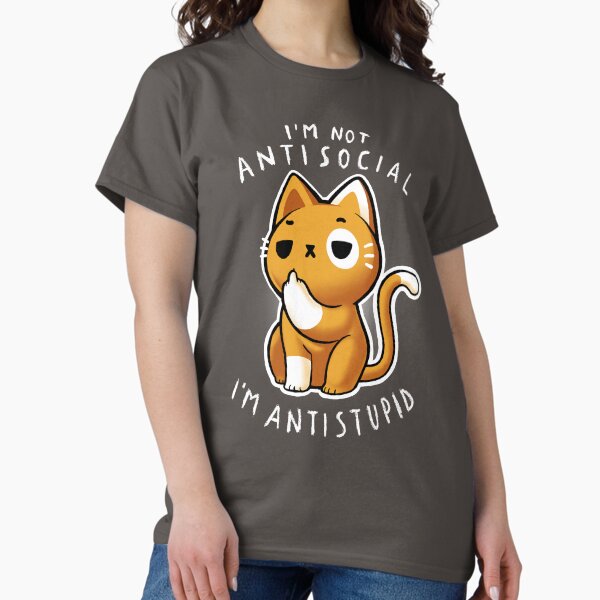 Item preview, Antisocial Cat - Funny Sassy Kitty - Social Distancing designed and sold by BlancaVidal.