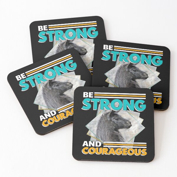 Item preview, Llama Quote Be Strong and Courageous designed and sold by LatinAmericaFocus.