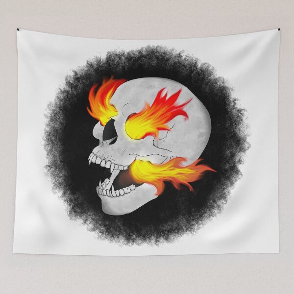 Item preview, Flaming Skull designed and sold by MrsBlackCat.