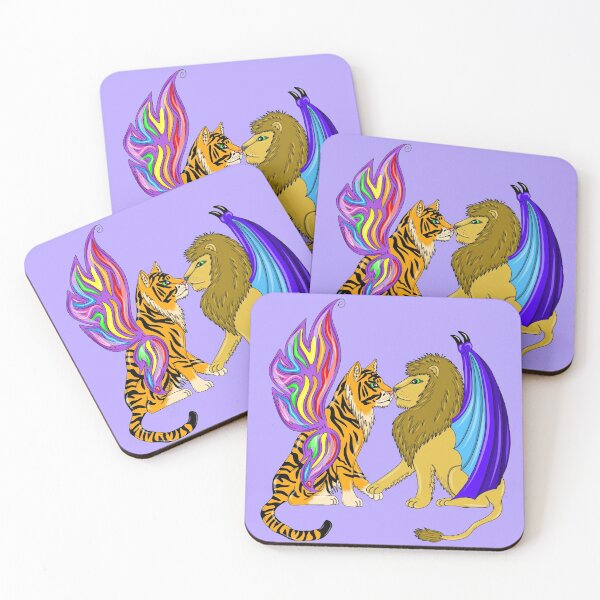Item preview, Lion and Tiger with wings designed and sold by Melanie Jeyakkumar.