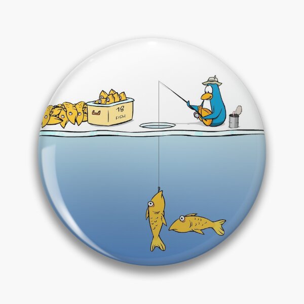 Item preview, Club Penguin Ice Fishing Pegatinas designed and sold by aarcadia.
