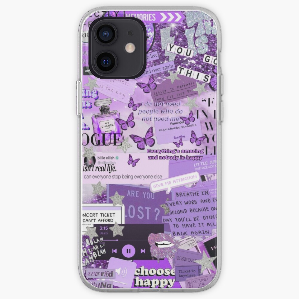 Purple Aesthetic Collage Iphone Case Cover By Corridunn Redbubble