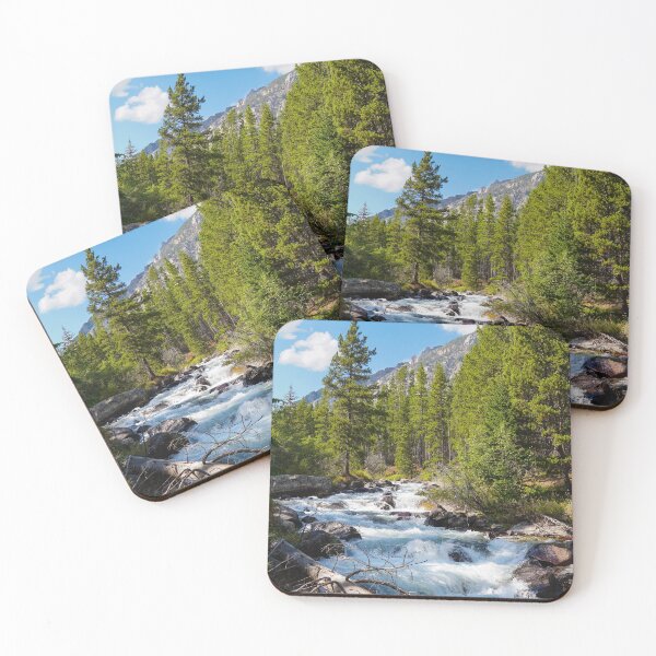 Item preview, A Forest River Spills Down the Rocks designed and sold by MomentofPercep.