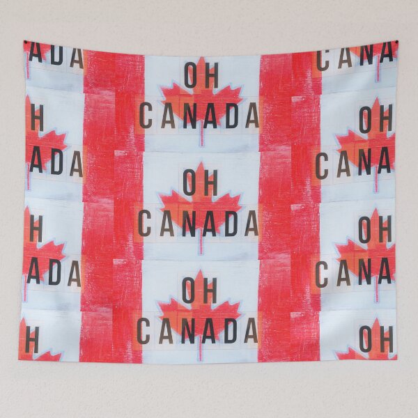 Item preview, Oh Canada Words on Wooden Painted Canadian Flag designed and sold by RachelAlbang.