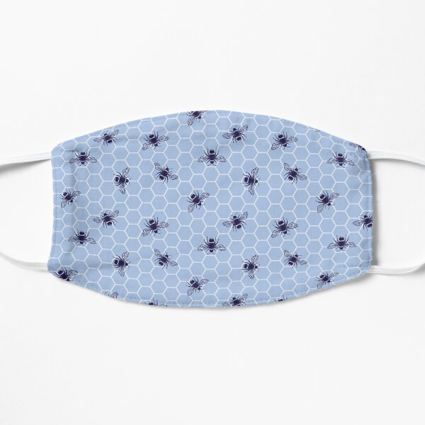 Blue Bees Flat Mask