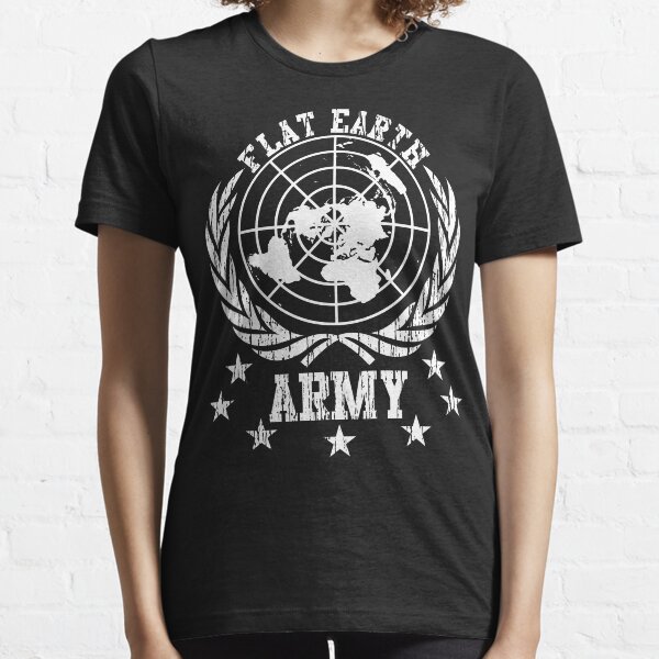 Flat Earth Army White Design Essential T-Shirt