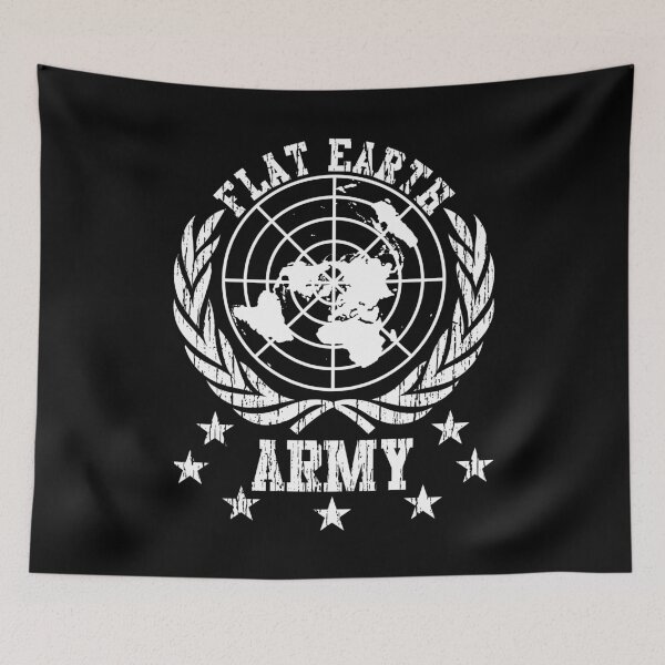 Item preview, Flat Earth Army White Design designed and sold by VectorDesigner.