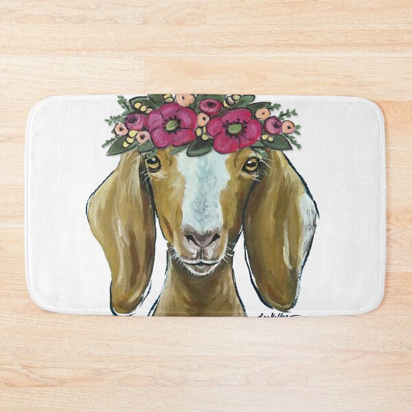 Item preview, Goat with Flower Crown Art designed and sold by leekellerart.