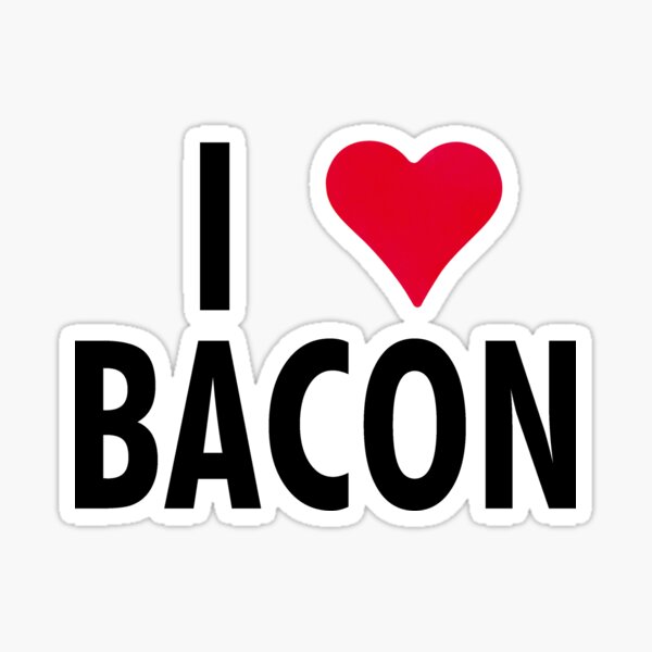 I Heart Bacon!! Sticker