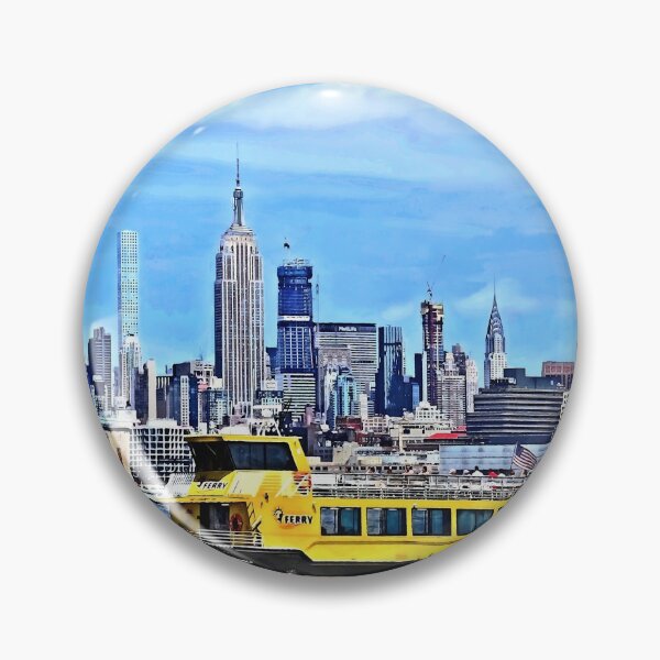 Item preview, Manhattan NY - Ferry In Front Manhattan Skyline designed and sold by Susan Savad.