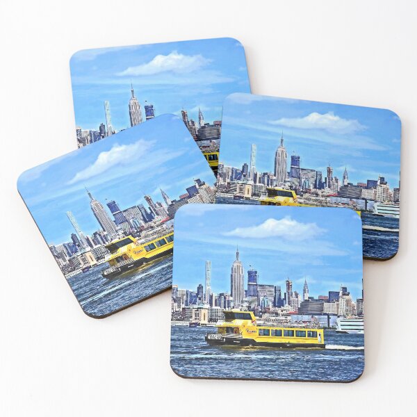 Item preview, Manhattan NY - Ferry In Front Manhattan Skyline designed and sold by Susan Savad.