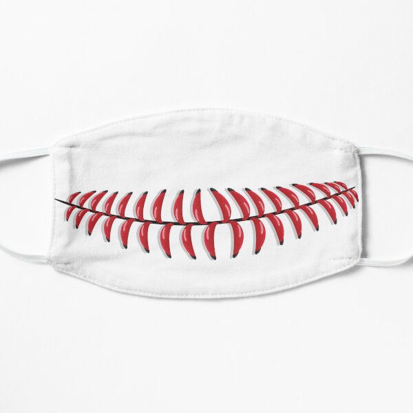 Baseball Stitches Mouth Mask Design, Artwork, Vector, Graphic Flat Mask