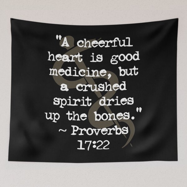 Item preview, A cheerful heart is good medicine | Proverbs 17:22 - Healing Scriptures designed and sold by Christopher Taylor.