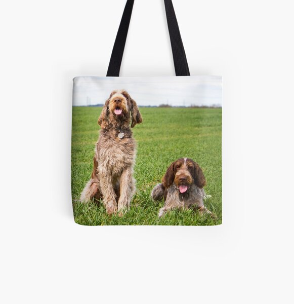 Italian Spinone Dogs Luca and Nico All Over Print Tote Bag