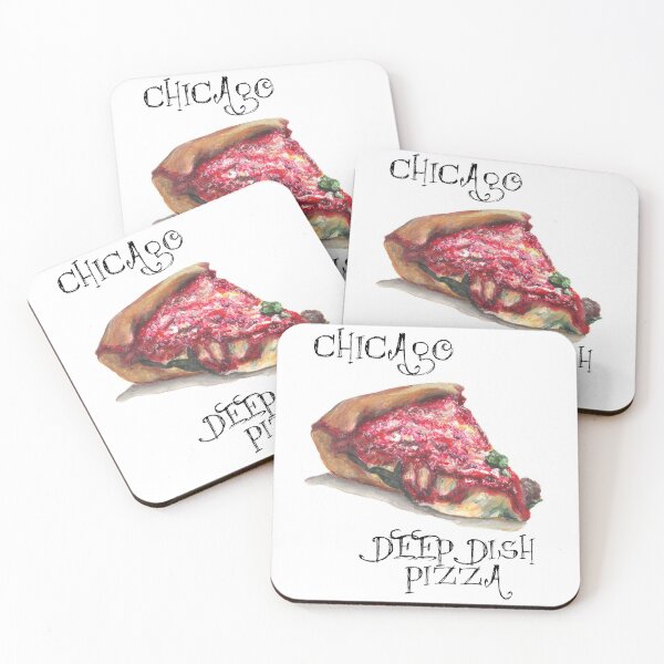 Item preview, Chicago Deep Dish Stuffed Pizza Watercolor Painting designed and sold by gothscifigirl.