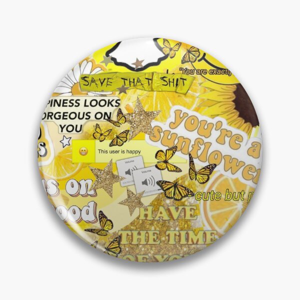 Item preview, yellow good vibes collage designed and sold by corridunn.