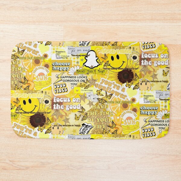 Item preview, yellow good vibes collage designed and sold by corridunn.