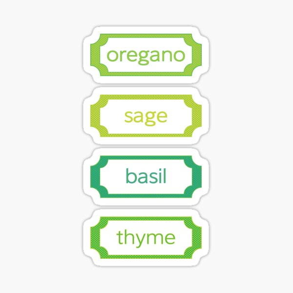 herb labels Sticker
