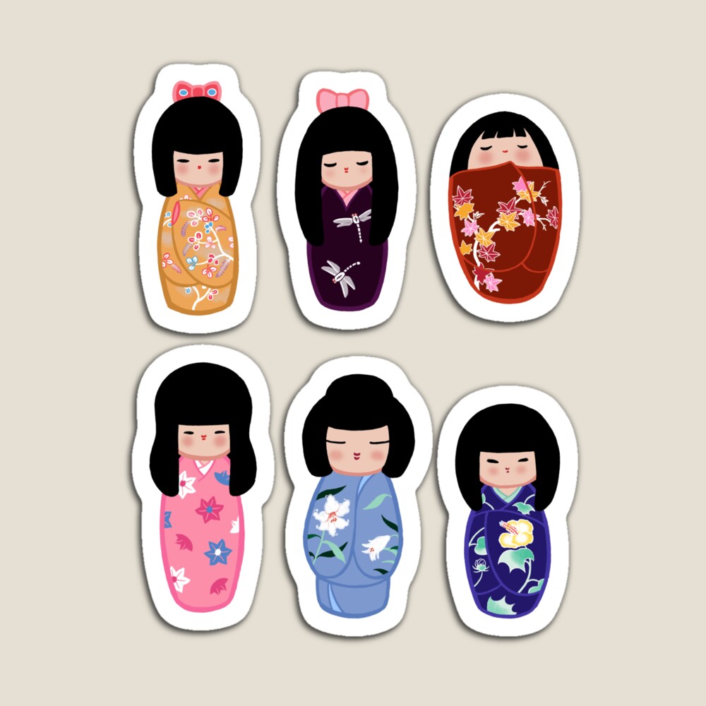 Suatelier Stickers Kokeshi (Japanese Doll) – PaperMoonIsland