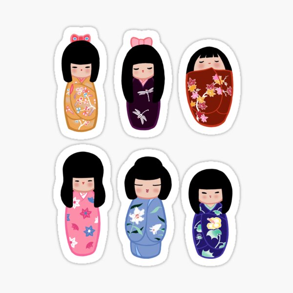 Kokeshi stickers 1 Sticker