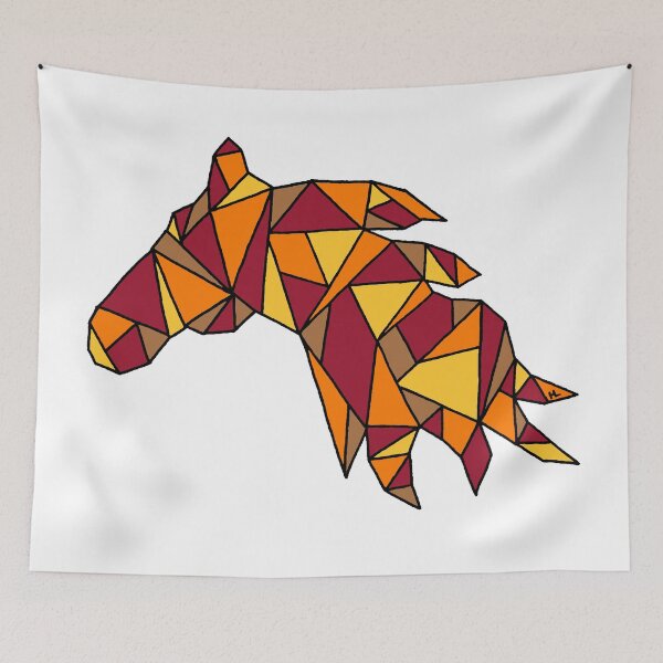 Item preview, Geometric Horse || Shapes || Nature || Abstract Horse designed and sold by Hilary Leslie.
