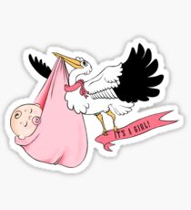 Stork - It's a girl! Sticker