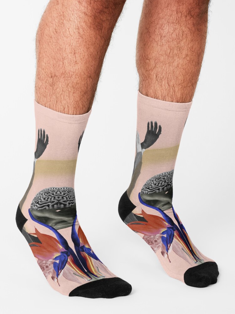 Alternate view of Freedom - Independence, flowers, fantasy, brain, light Socks