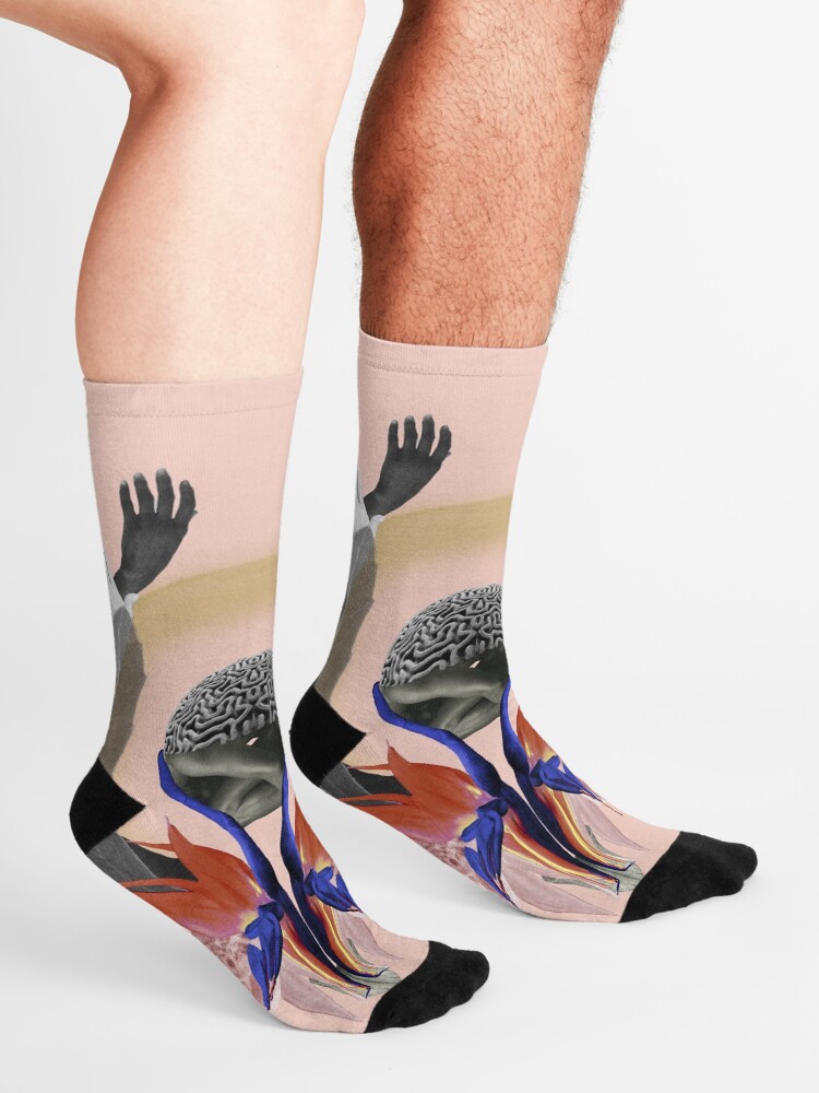 Alternate view of Freedom - Independence, flowers, fantasy, brain, light Socks