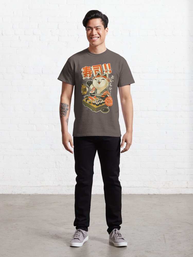 Alternate view of Sushi Chef Cat - Funny Restaurant Kitty - Japanese Food Classic T-Shirt