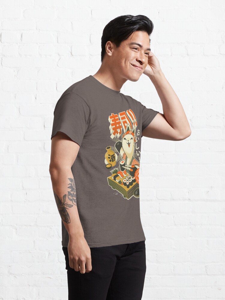 Alternate view of Sushi Chef Cat - Funny Restaurant Kitty - Japanese Food Classic T-Shirt