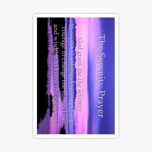 4inch sticker of scenic serenity prayer Sticker