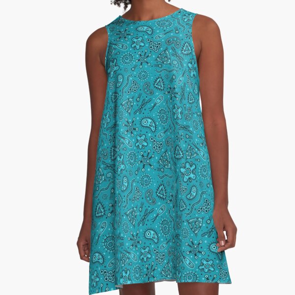 Item preview, Cartoon Microbes - Teal designed and sold by chayground.