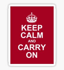 keep calm and carry on Sticker