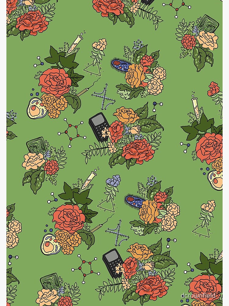 "STEM floral pattern" Spiral Notebook by dcrownfield ...