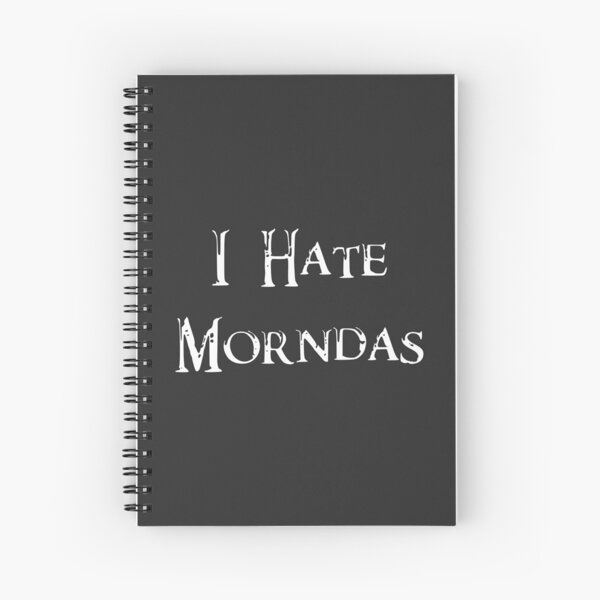 Vista previa del artículo con la obra «Odio las mañanas», diseñado y vendido por PingusTees.