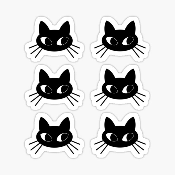 Black Cat 6 Sticker