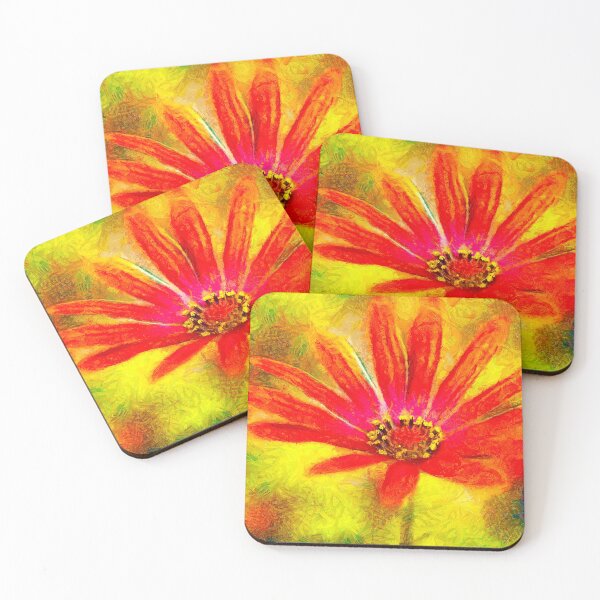 Item preview, Red Osteospermum designed and sold by FOLK ART FUSION by heidiannemorris.